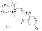 2-[2-[(2,4-ジメトキシフェニル)アミノ]エテニル]-1,3,3-トリメチル-3H-インドリウム·クロリド 化学構造式