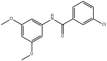 3-クロロ-N-(3,5-ジメトキシフェニル)ベンズアミド 化学構造式