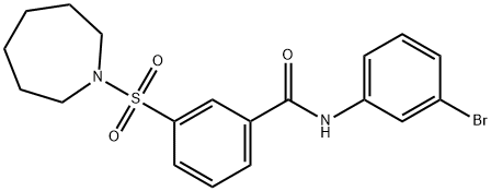 3-(azepan-1-ylsulfonyl)-N-(3-broMophenyl)benzaMide Structure