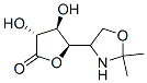 2(3H)-Furanone, 5-[(4R)-2,2-dimethyl-4-oxazolidinyl]dihydro-3,4-dihydroxy-, (3R,4S,5R)- (9CI) 结构式