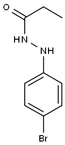 プロピオン酸2-(p-ブロモフェニル)ヒドラジド 化学構造式