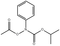 N-アセトキシ-N-フェニルカルバミド酸イソプロピル 化学構造式