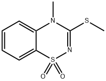 4-Methyl-3-methylthio-4H-1,2,4-benzothiadiazin-1,1-dioxide Structure