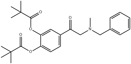 2,2-二甲基丙酸 4-[[甲基(苯甲基)氨基]乙酰基]-1,2-苯酯 结构式