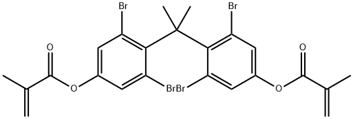 ビス(2-メチルプロペン酸)(1-メチルエチリデン)ビス(2,6-ジブロモ-4,1-フェニレン) 化学構造式