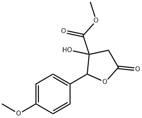 Tetrahydro-3-hydroxy-2-(4-methoxyphenyl)-5-oxo-3-furancarboxylic acid methyl ester 结构式