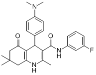 4-[4-(dimethylamino)phenyl]-N-(3-fluorophenyl)-2,7,7-trimethyl-5-oxo-1,4,5,6,7,8-hexahydro-3-quinolinecarboxamide Structure