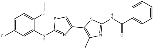 N-(2-[(5-CHLORO-2-METHOXYPHENYL)AMINO]-4'-METHYL-4,5'-BI-1,3-THIAZOL-2'-YL)BENZAMIDE Structure