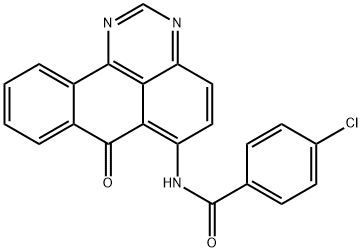 4-クロロ-N-(7-オキソ-7H-ベンゾ[e]ペリミジン-6-イル)ベンズアミド 化学構造式