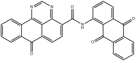 N-(9,10-ジヒドロ-9,10-ジオキソアントラセン-1-イル)-7-オキソ-7H-ベンゾ[e]ペリミジン-4-カルボアミド 化学構造式