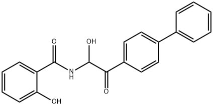 N-(2-(1,1'-Biphenyl)-4-yl-1-hydroxy-2-oxoethyl)-2-hydroxybenzamide Struktur