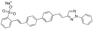 sodium 2-[2-[4'-[2-(2-phenyl-2H-1,2,3-triazol-4-yl)vinyl][1,1'-biphenyl]-4-yl]vinyl]benzenesulphonate Struktur