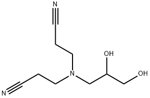 3,3'-[(2,3-dihydroxypropyl)imino]bispropiononitrile Struktur