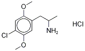 4-Chloro-2,5-diMethoxy-α-MethylbenzeneethanaMine Hydrochloride, 42203-77-0, 结构式