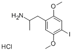 (±)-DOI 塩酸塩 化学構造式