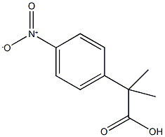 2-甲基-2-(4-硝基苯基)-丙酸 结构式