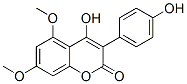 4-Hydroxy-3-(p-hydroxyphenyl)-5,7-dimethoxy-2H-1-benzopyran-2-one Struktur
