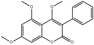 Coumarin, 4,5,7-trimethoxy-3-phenyl- Struktur