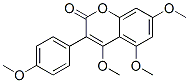 4,5,7-Trimethoxy-3-(4-methoxyphenyl)-2H-1-benzopyran-2-one Structure