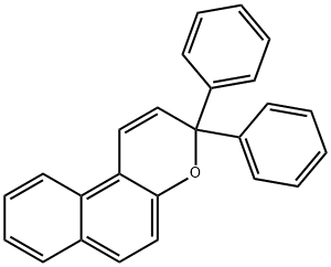 3,3-ジフェニル-3H-ナフト[2,1-b]ピラン 化学構造式