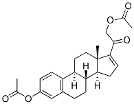 3,21-Bis(acetyloxy)-19-norpregna-1,3,5(10),16-tetren-20-one Struktur