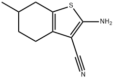 2-AMINO-6-METHYL-4,5,6,7-TETRAHYDRO-1-BENZOTHIOPHENE-3-CARBONITRILE 化学構造式