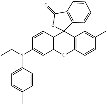 2'-メチル-6'-(N-p-トリル-N-エチルアミノ)スピロ[イソベンゾフラン-1(3H),9'-[9H]キサンテン]-3-オン 化学構造式