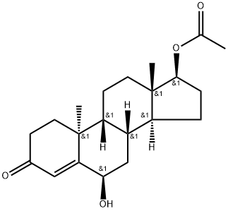 17B-ACETOXY-6B-HYDROXY-TESTOSTERONE Struktur