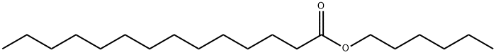 テトラデカン酸ヘキシル 化学構造式