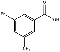 3-アミノ-5-ブロモ安息香酸 化学構造式