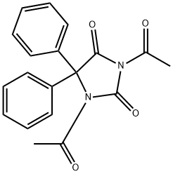 1,3-Diacetyl-5,5-diphenylhydantoin Struktur