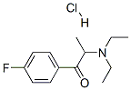 2-(ジエチルアミノ)-1-(4-フルオロフェニル)-1-プロパノン・塩酸塩 化学構造式