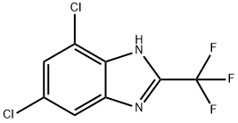 2-(Trifluoromethyl)-5,7-dichloro-1H-benzoimidazole Struktur