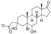5-bromo-3,6-dihydroxyandrostan-17-one-3-acetate Struktur