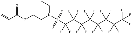 アクリル酸2-[エチル[(1,1,2,2,3,3,4,4,5,5,6,6,7,7,8,8,8-ヘプタデカフルオロオクチル)スルホニル]アミノ]エチル 化学構造式