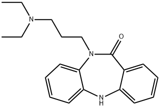 10-[3-(ジエチルアミノ)プロピル]-5,10-ジヒドロ-11H-ジベンゾ[b,e][1,4]ジアゼピン-11-オン 化学構造式