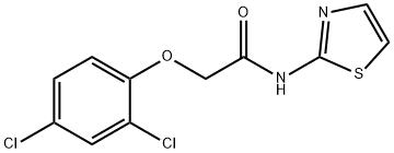 2-(2,4-Dichlorophenoxy)-N-(2-thiazolyl)acetamide 结构式
