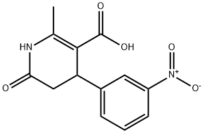1,4,5,6-Tetrahydro-2-methyl-4-(3-nitrophenyl)-6-oxo-3-pyridinecarboxylic acid Structure