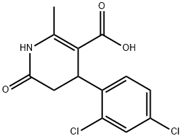 4-(2,4-Dichlorophenyl)-1,4,5,6-tetrahydro-2-methyl-6-oxo-3-pyridinecarboxylic ac Structure