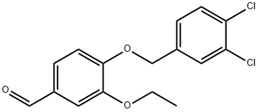 4-[(3,4-ジクロロベンジル)オキシ]-3-エトキシベンズアルデヒド 化学構造式
