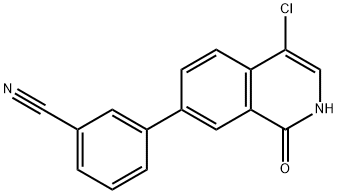 3-(4-CHLORO-1-OXO-1,2-DIHYDROISOQUINOLIN-7-YL)BENZONITRILE Structure