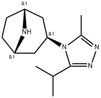 (1R,3S,5S)-3-(3-ISOPROPYL-5-METHYL-4H-1,2,4-TRIAZOL-4-YL)-8-AZABICYCLO[3.2.1]OCTANE 化学構造式
