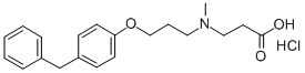 N-メチル-N-[3-(4-ベンジルフェノキシ)プロピル]-β-アラニン 化学構造式