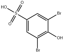 3,5-dibromo-4-hydroxybenzenesulphonic acid Structure