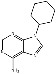 9-シクロヘキシル-9H-プリン-6-アミン 化学構造式