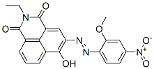 2-エチル-6-ヒドロキシ-5-[(2-メトキシ-4-ニトロフェニル)アゾ]-1H-ベンゾ[de]イソキノリン-1,3(2H)-ジオン 化学構造式
