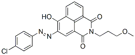 5-[(4-クロロフェニル)アゾ]-6-ヒドロキシ-2-(3-メトキシプロピル)-1H-ベンゾ[de]イソキノリン-1,3(2H)-ジオン 化学構造式