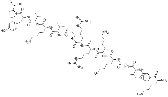 促肾上腺皮质激素-(11-24)-十四肽 结构式
