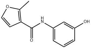 N-(3-ヒドロキシフェニル)-2-メチル-3-フルアミド 化学構造式