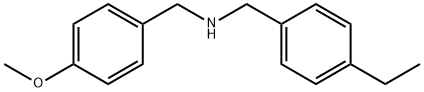 (4-エチルベンジル)(4-メトキシベンジル)アミン HYDROBROMIDE 化学構造式